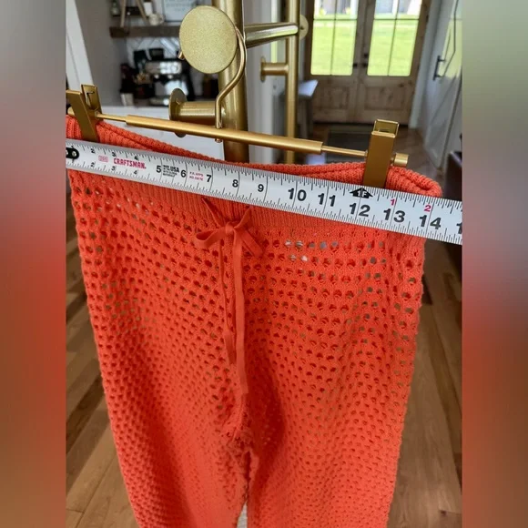 Aerie - Orange Crochet Vacay Knit Set - medium top + medium bottom NWOT - Picture 14 of 17